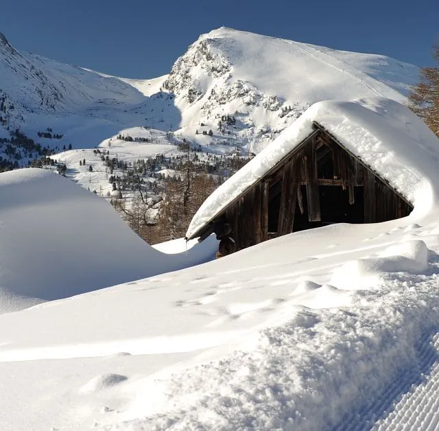 Langlaufloipe am Falkert in 1850 m Seehöhe